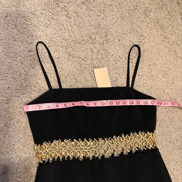 Alexis New Gaudy Golden Ring Cut Out Crepe Mini Dress Size L - Picture 10 of 16